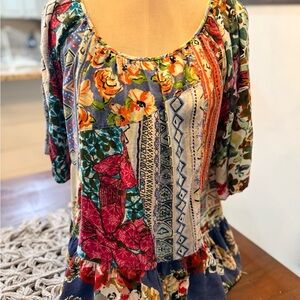 Sacred Threads Multicolor Patchwork Blouse medium
